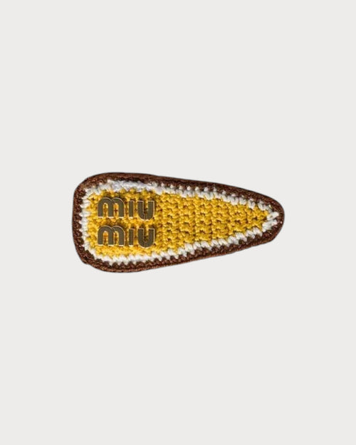 MIU MIU Crochet Hair Clip | 繆繆 髮夾 (黃色) - LONDONKELLY 英國名牌代購