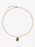 MONICA VINADER Odyssey 18ct Gold Vermeil - Plated 925 Sterling Silver and Onyx Pendant Necklace | 頸鏈 (綠色) - LondonKelly 英國名牌代購