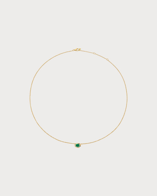 MONICA VINADER Odyssey Small 18ct Yellow - Gold Vermeil and Onyx Chain Necklace | 頸鏈 (綠色) - LondonKelly 英國名牌代購