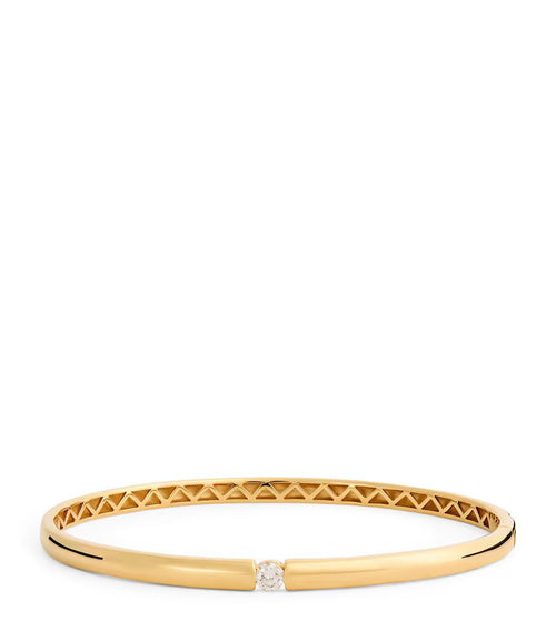 PERSEE Yellow Gold and Diamond Zeus Bangle | 黃金鑽石宙斯手環 (黃金) - LondonKelly 英國名牌代購