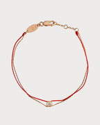 REDLINE Rose Gold and Diamond Pure Elegant Bracelet | 红绳 手链 (0.1CT/玫瑰金) - LondonKelly 英国名牌代购