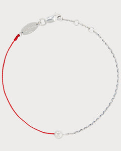 REDLINE Rose Gold and Diamond Pure Half - Chain Bracelet | 红绳 手链 (0.1CT/多色) - LONDONKELLY 英国名牌代购