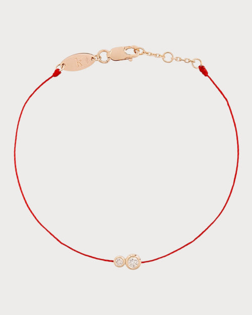 REDLINE White Gold and Diamond Infinite Double Bracelet | 红绳 手链 (0.15CT/多色) - LONDONKELLY 英国名牌代购