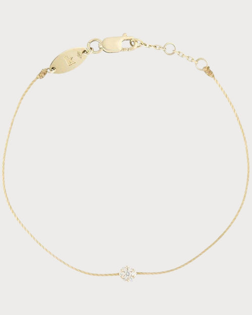 REDLINE Yellow Gold and Diamond Illusion Bracelet | 红绳 手链 (金色) - LONDONKELLY 英国名牌代购