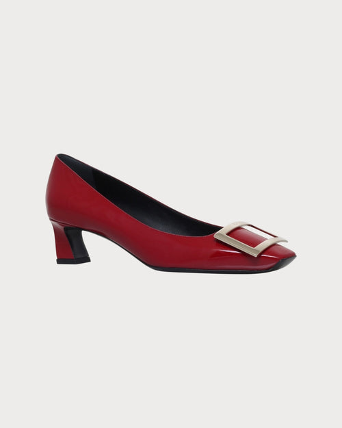 ROGER VIVIER Belle Vivier Metal Buckle Pumps | RV 高跟鞋 (紅色) - LondonKelly 英國名牌代購