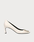 ROGER VIVIER Trompette Metal Buckle Pumps | RV 高跟鞋 (白色) - LondonKelly 英國名牌代購
