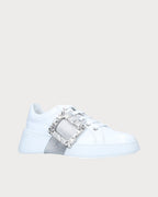 ROGER VIVIER Viv Skate Glitter Buckle Sneakers | RV 波鞋 (白銀色) - LondonKelly 英國名牌代購
