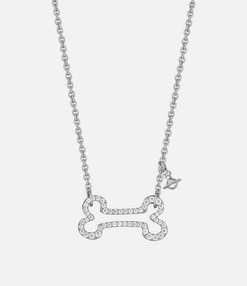 VIVIENNE WESTWOOD Man Lyndon Bone Pendant Necklace | 西太后 男仕頸鏈 (銀色) - LondonKelly 英國名牌代購