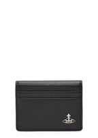 VIVIENNE WESTWOOD Men's Orb Faux Grained Leather Card Holder | 西太后 男仕卡套銀包 (黑色) - LondonKelly 英國名牌代購