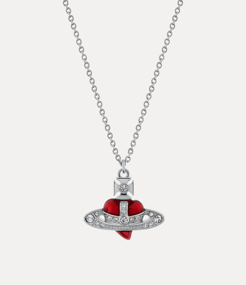 VIVIENNE WESTWOOD New Diamante Heart Pendant Necklace | 西太后 心珍頸鏈 (粉紅色) - LondonKelly 英國名牌代購