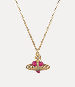 VIVIENNE WESTWOOD New Diamante Heart Pendant Necklace | 西太后 心珍頸鏈 (粉紅色) - LondonKelly 英國名牌代購