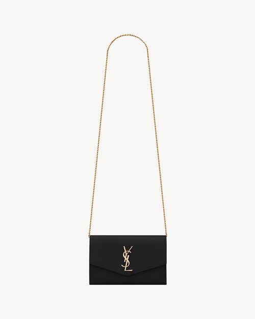 YSL SAINT LAURENT Uptown Chain Wallet In Grain Leather | 圣罗兰 银包连链带 (多色) - LONDONKELLY 英国名牌代购