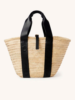CHLOE Sense Medium Basket | 蔻依 草編袋 (Black)