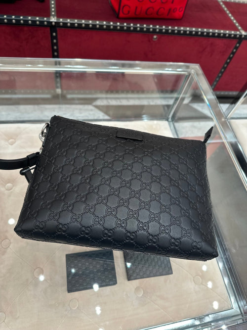 GUCCI Signature Pouch | 古馳 手袋 (黑色)