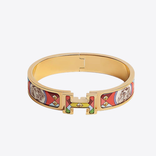 HERMES Clic H Bracelet | 爱马仕 金镯 (Red)
