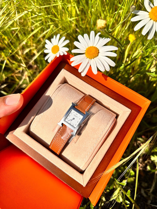 HERMES Heure H Watch Small Size | 愛馬仕 細碼H手錶 (25mm/金色/銀扣)