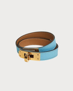 HERMES Kelly Double Tour Bracelet | 愛馬仕 手帶 (Light Blue)