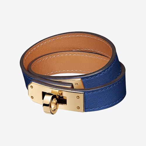 HERMES Kelly Double Tour Bracelet | 爱马仕 手带 (Blue)