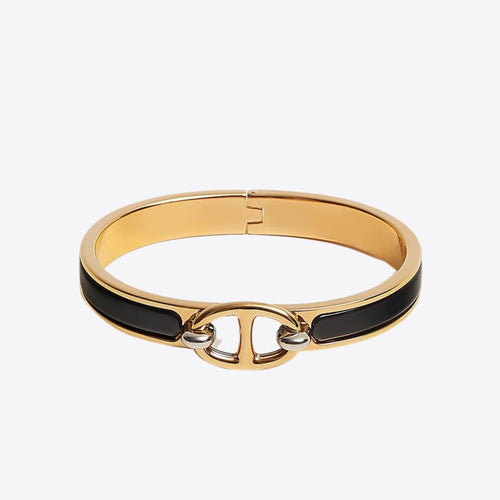 HERMES Mini Clic Chaine d'Ancre Bracelet | 愛馬仕 金色手鐲 (迷你/Black)