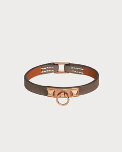 HERMES Rivale Mini Bracelet | 愛馬仕 手帶 (迷你/Etoupe/玫瑰金)