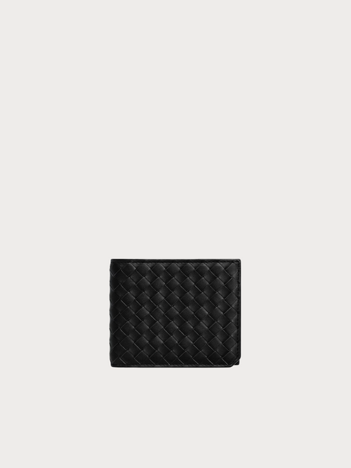 BOTTEGA VENETA (M) Intrecciato Piccolo Bi-Fold Wallet Calfskin(3 Colors)