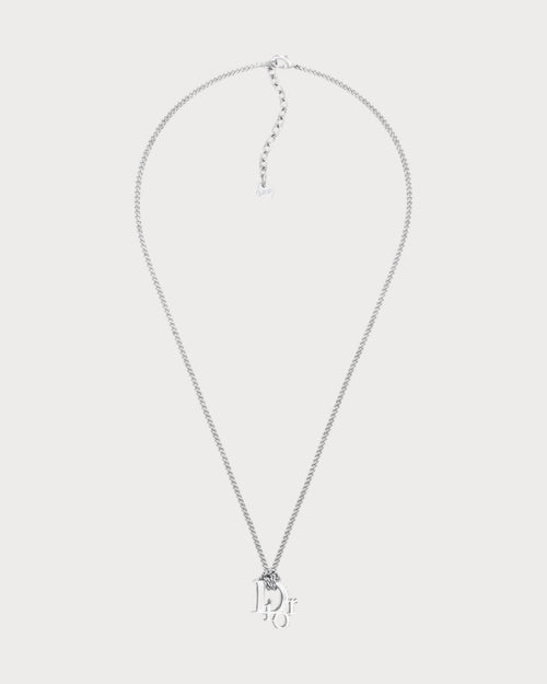CHRISTIAN DIOR Men's Dior Oblique Pendant Necklace | 迪奧 男仕頸鏈 (銀色)