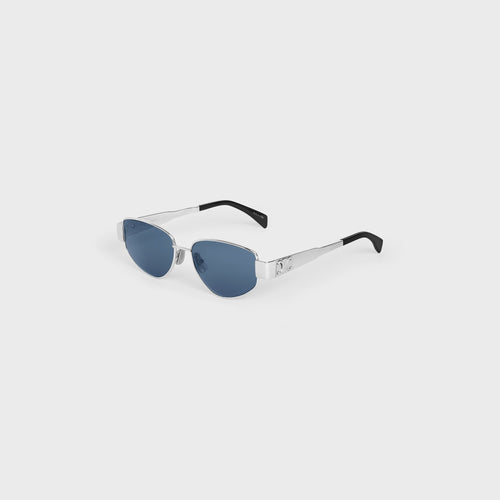 CELINE Women's Triomphe Metal 04 Sunglasses in Metal | CELINE Sunglasses (multi-color)
