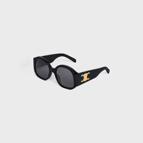 CELINE Women's Triomphe XL 02 Sunglasses in Acetate | CELINE Sunglasses (Black)