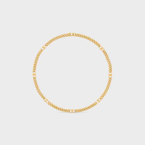 CELINE Triomphe Small Gourmette Necklace | 賽琳 頸鏈 (細碼/金色)