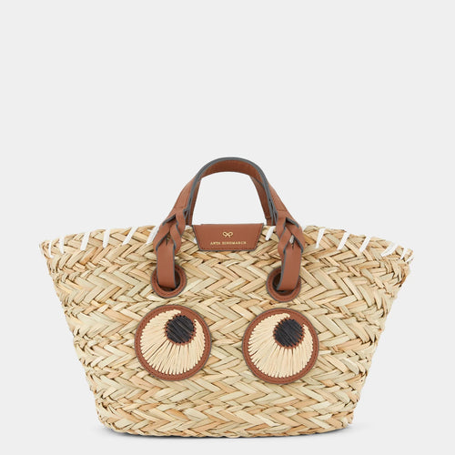 ANYA HINDMARCH Small Paper Eyes Basket Bag | 安雅·希德瑪芝 草編籃 (啡色)