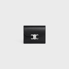 CELINE Small Wallet Triomphe Shiny Calfskin | 赛琳牛皮凯旋门银包(多色)