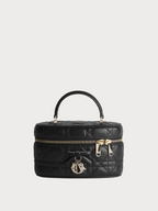 CHRISTIAN DIOR Mini Vanity Cannage Lambskin(Black)