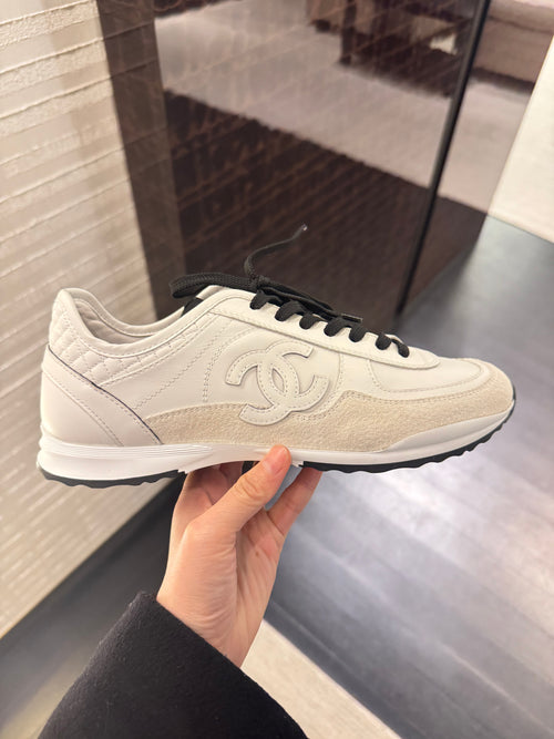 CHANEL 2025 Calfskin &amp; Suede Calfskin Trainers | Chanel sneakers (multi-color)