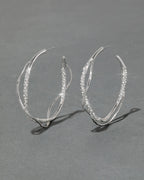ALEXIS BITTAR Intertwined Two Tone Pave Hoop Earring | Earrings (Multicolor)