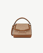 STRATHBERRY Mosaic Nano Raffia | Straw Bag (Brown)