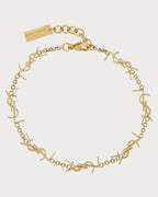 YSL SAINT LAURENT Cassandre Multi-Charm Bracelet In Metal | Saint Laurent Bracelet (Gold)