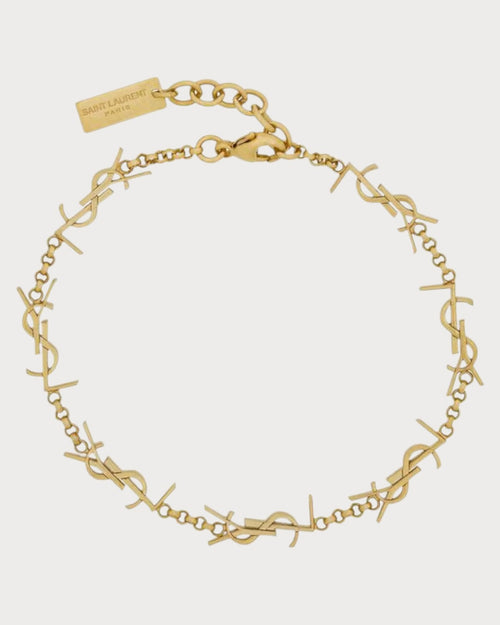 YSL SAINT LAURENT Cassandre Multi-Charm Bracelet In Metal | Saint Laurent Bracelet (Gold)