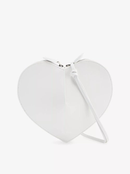 ALAIA Le Coeur Heart - Shaped Leather Cross - Body Bag Blanc Optique | 心心手袋 (白色) - LondonKelly 英國名牌代購