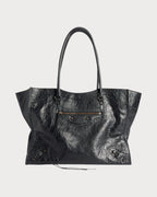 BALENCIAGA Women's Le City Tote Bag Lambskin(Medium/Black) - LONDONKELLY 英國名牌代購