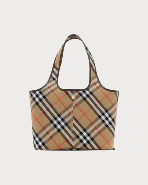 BURBERRY Small Check Tote Sand | 博柏利 手袋 (细码/啡色) - LONDONKELLY 英国名牌代购