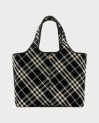BURBERRY Medium Check Tote Black | 博柏利 手提袋 (中碼/黑色) - LONDONKELLY 英國名牌代購