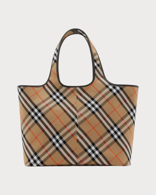 BURBERRY Medium Check Tote Sand | 博柏利 手提袋 (中碼/啡色) - LONDONKELLY 英國名牌代購