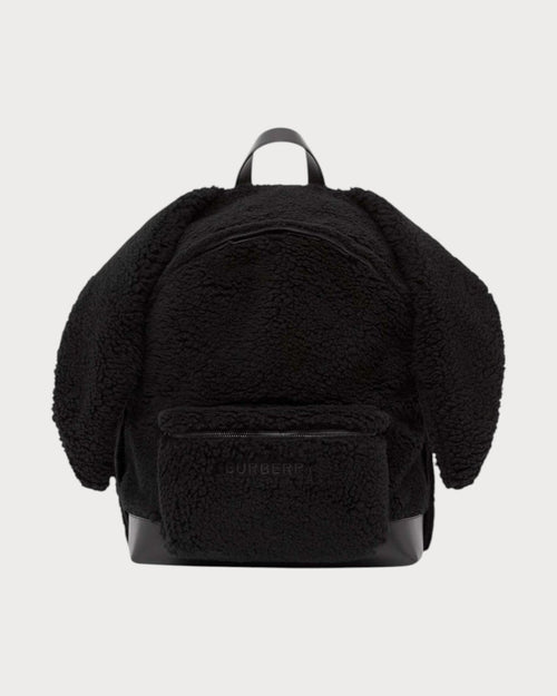 BURBERRY Men's Rabbit Detail Fleece Backpack | 博柏利 男仕背囊 (黑色) - LONDONKELLY 英國名牌代購
