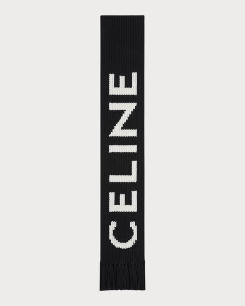CELINE Fringed Celine Scarf Wool(Black) - LONDONKELLY 英国名牌代购