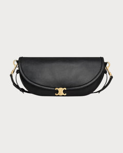 CELINE Little Halfmoon Soft Triomphe in Supple Shiny Lambskin | 赛琳 手袋 (小码/黑色) - LONDONKELLY 英国名牌代购