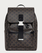 CELINE Men's Backpack In Triomphe Canvas (Black) | 赛琳 男仕TRIOMPHE标志印花帆布背包 (黑色) - LONDONKELLY 英国名牌代购