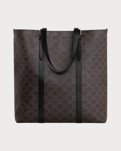 CELINE Men's Cabas With Buckle In Triomphe Canvas (Black) | 賽琳 男仕TRIOMPHE標誌印花帆布搭扣手提袋 (黑色) - LONDONKELLY 英國名牌代購