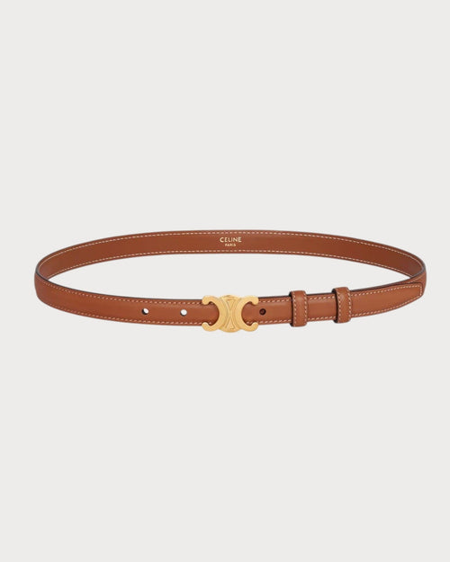 CELINE Small 18MM Triomphe Belt in Natural Calfskin | 賽琳 皮帶 (啡色) - LONDONKELLY 英國名牌代購