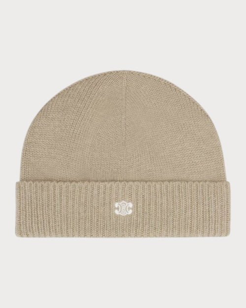 CELINE Triomphe Beanie wool & cashmere(Sand) - LONDONKELLY 英國名牌代購
