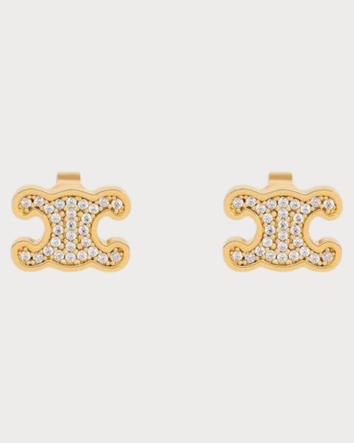 CELINE Triomphe Rhinestone Studs(2 Colors) - LONDONKELLY 英國名牌代購